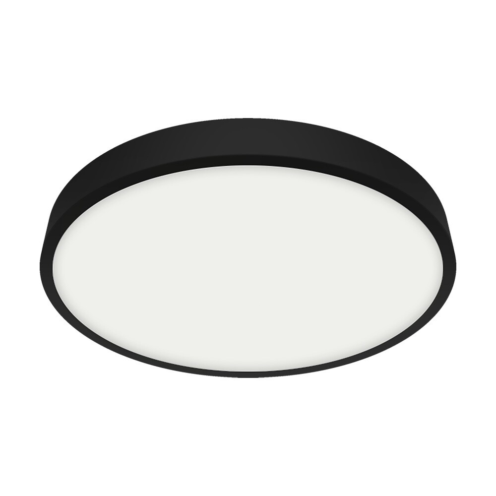 Emithor Stropní LED svítidlo LENYS III. 27021, pr. 19 cm, 18W, IP20/IP44, černá, pr. 19 cm