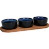 Set de servire EH Torrente, 4 piese, albastru, 29x 10 cm