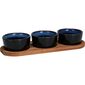 Set de servire EH Torrente, 4 piese, albastru, 29x 10 cm
