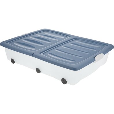Cutie de depozitare cu roți, 80 x 60 x 17 cm, albastru