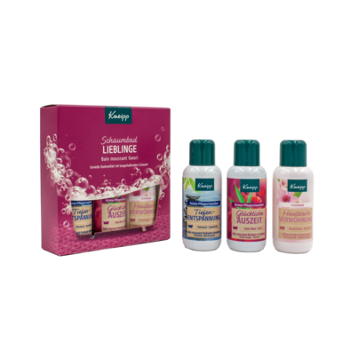 Kneipp Fürdőhab ajándék szett Boldog fürdőzés, 3 x100 ml