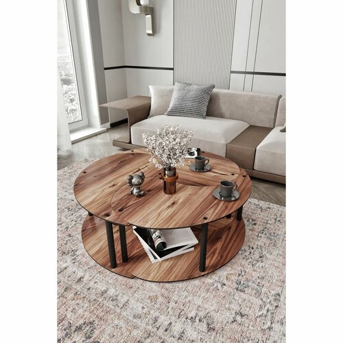 Yin Yang Walnut dohányzóasztal-készlet, 3 db