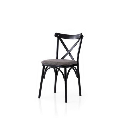 Zestaw krzeseł do jadalni Ekol Grey and Black, 2 szt.