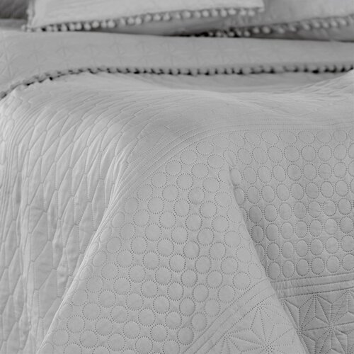 DecoKing Prekriv za posteljo Meadore srebrna, 170x 210 cm