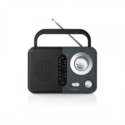 Nedis FM Radio 2,4 W, negru