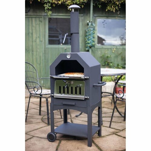 Italia multifunkciós kerti grill, füstölő, pizza sütő