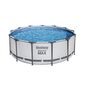 Basen naziemny Bestway Steel Pro MAX, szary, szer.396 cm, wys. 122 cm