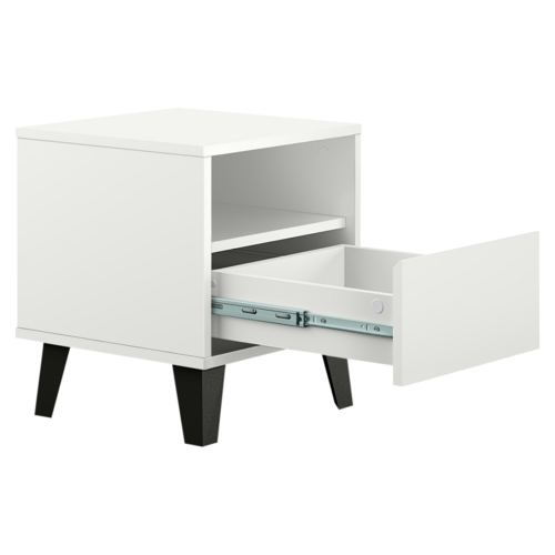 Noptieră BOGAN 1S, albă