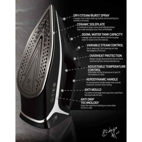 Fier de călcat cu abur Berlinger Haus 2200 ShinyBlack Collection