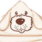 Neu Baby Kaputzenbadetuch Hund Beige, 80 x 80 cm