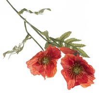 Kwiat sztuczny Wilczy mak 65 cm, czerwony