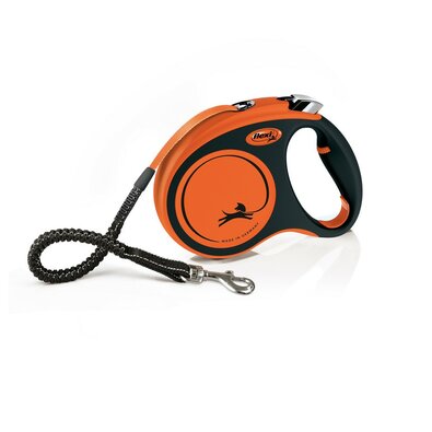 Flexi Xtreme M öntekergő póráz, 5 m, 35 kg,narancssárga