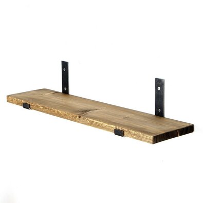 Wandregal Lam009 Black and Walnut