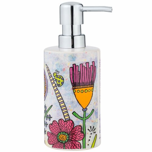 Wenko Keramični dozator za milo Flowers, 360 ml