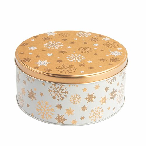 Altom Weihnachtsdosen-Set Golden Snowflakes, 3 Stück