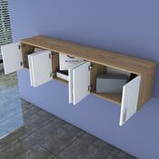 Nástěnná skříňka Ema White and Walnut