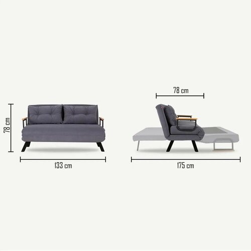 Klappsofa Sando 2 Light Brown