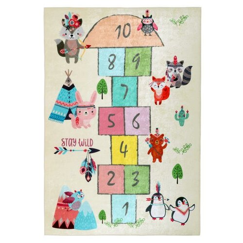 Bellatex Kinderteppich Indianerspiel mehrfarbig, 100 x 150 cm