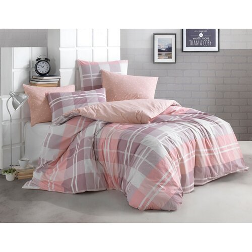 BedTex Mark pamut ágyneműhuzat rózsaszín, 140 x 220 cm, 70 x 90 cm