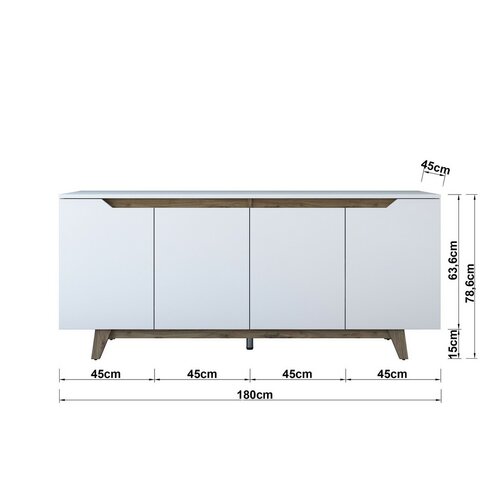 Szafka Good White and Walnut