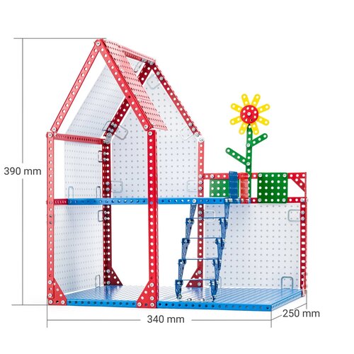 Merkur 48001 - Domček pre bábiky, 34 x 39 x 25 cm,354 dielov