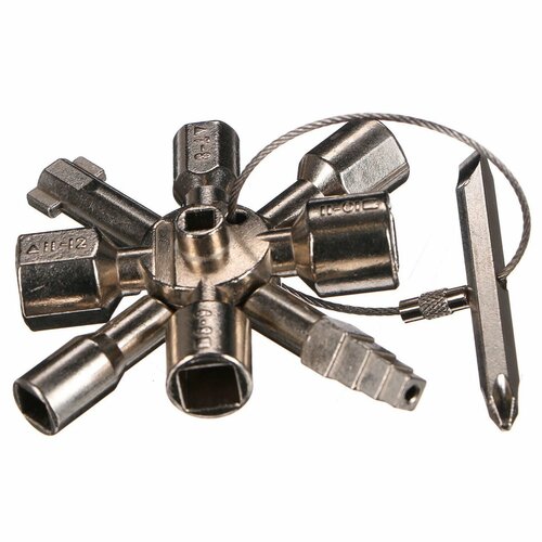 Sixtol Univerzalni ključ za servisne omarice UNISERVICE BOX 13, 9,5 x 8,5 x 3 cm