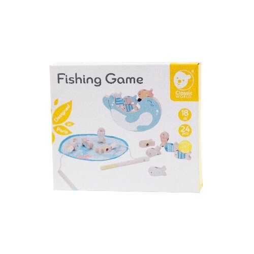 Joc magnetic Classic world, din lemn,pescuit, 24 piese