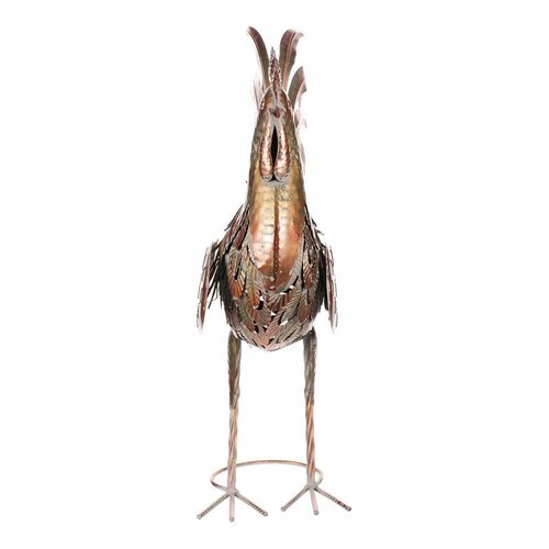 Kovová záhradná dekorácia Kohút medená, 39 x 16 x 53 cm
