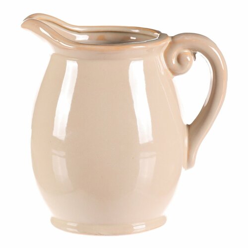 Waza/dzbanek kremowy, 13 x 14 x 17 cm, mały