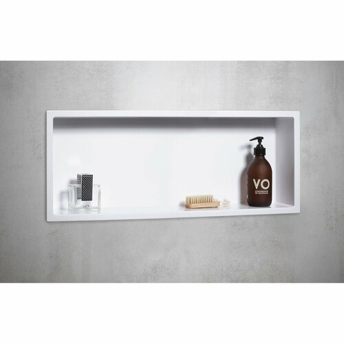 POLYSAN 1301-82 Vstavna polica za oblogo, 81 x 27cm, lit marmor, bela