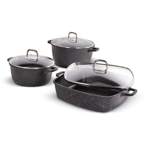 Lamart LT1287 6-delni set posode Cast, črna