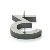 Număr aluminiu de casă 9, suprafață șlefuită 3D