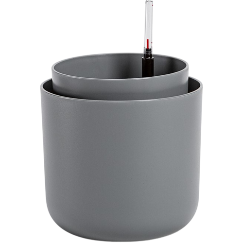 Plastia Samozavlažovací květináč Tolita šedá, pr. 19 cm
