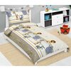 Bellatex Kinderbettwäsche aus Kreppstoff Safari beige, 140 x 200 cm, 70 x 90 cm