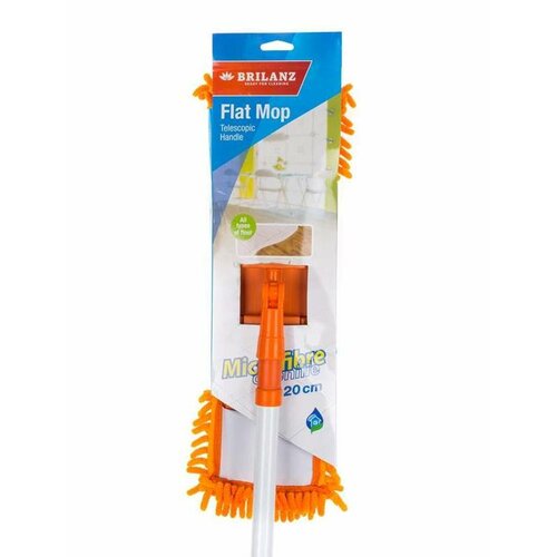 Brilanz Žinylkový mop s teleskopickou tyčí 120 cm,oranžová