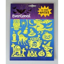 Samolepiaca dekorácia svietiaca v tme Halloween - čarodejnica, 24 x 18,2 cm Samolepiaca dekorácia svietiaca v tme Halloween - čarodejnica, 24 x 18,2 cm