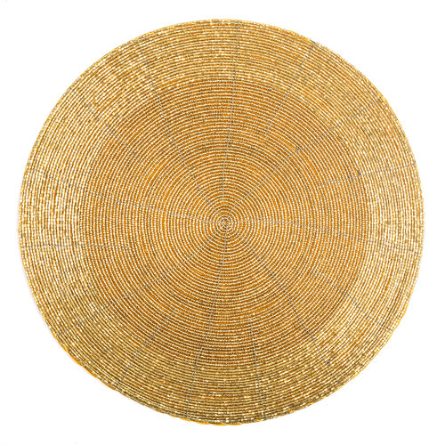 Podkładka na stół z koralików Bead złoty, 30 cm