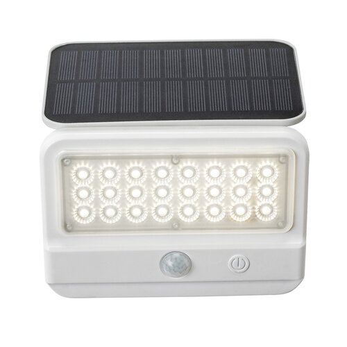 Rabalux 77090 solárny vonkajší reflektor s PIR Flaxton, biela