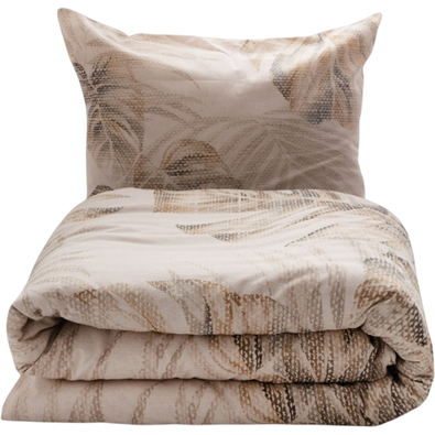 Постільна білизна з суміші бавовни та льону Monstera, 160 x 200 см, 2 шт. 70 x 80 см