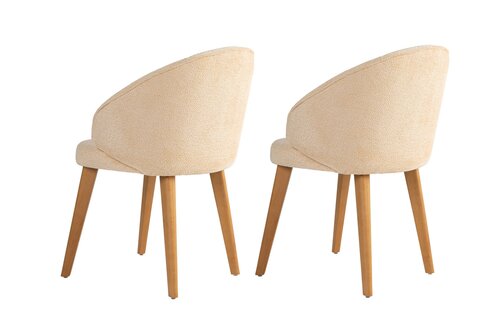 Esszimmerstuhl-Set Bentley Beige and Dark Oak, 2 Stück