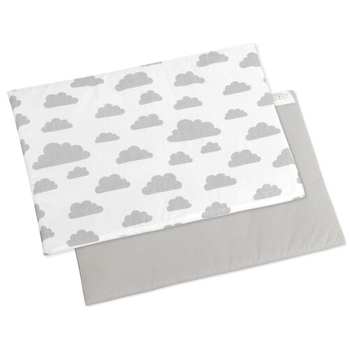 Pernă de pătuț pentru bebeluș Bellatex Clouds gri,43 x 32 cm