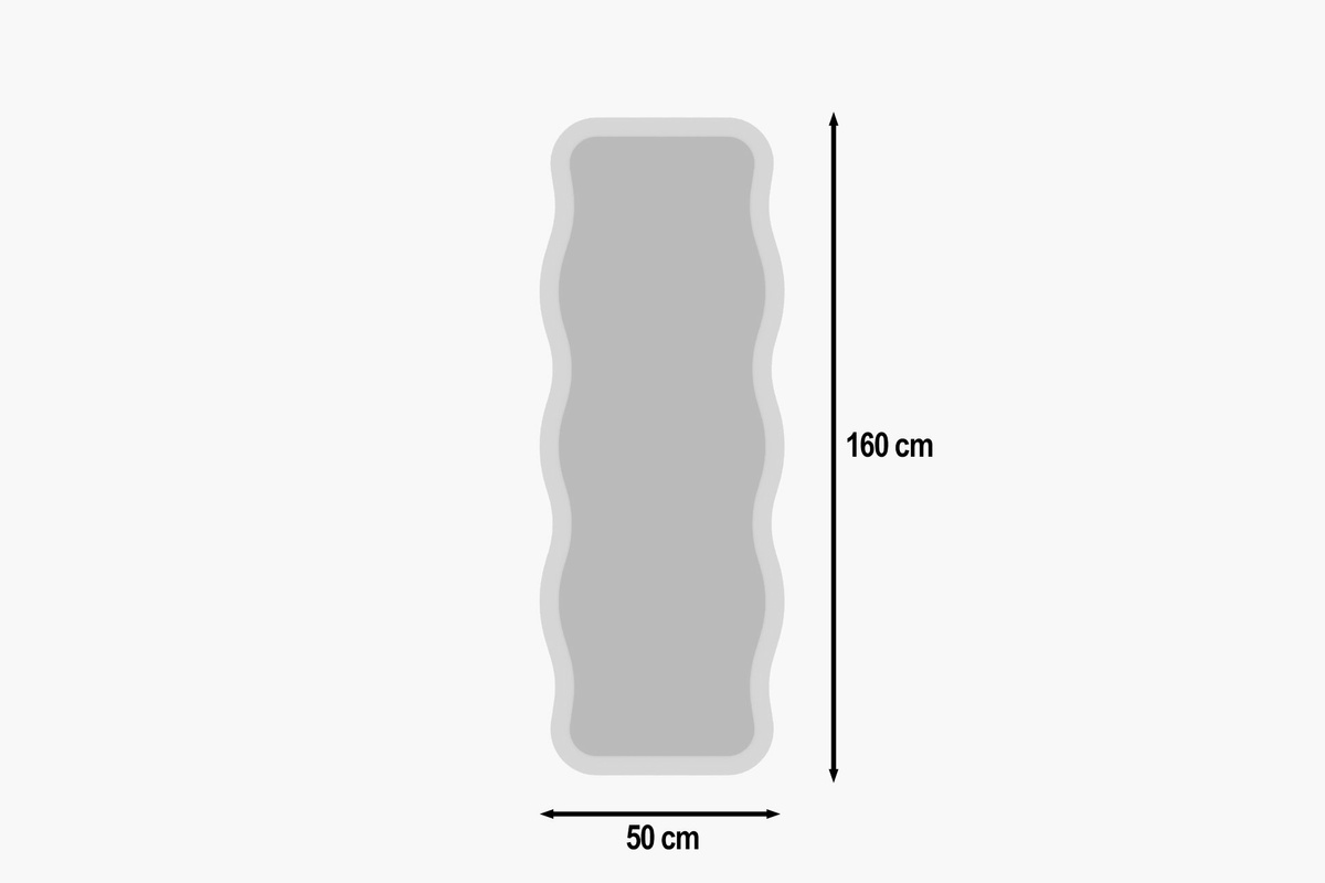 Zrkadlo Aror White 50 x 160 cm
