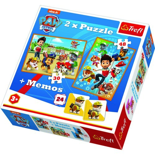 Trefl Sada puzzle Labková patrola 2 ks a pexesa
