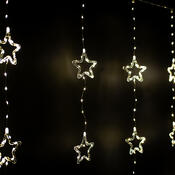 Stars kültéri fényfüggöny , 120x120 cm, LED meleg fehér, időzítő, 8 funkció