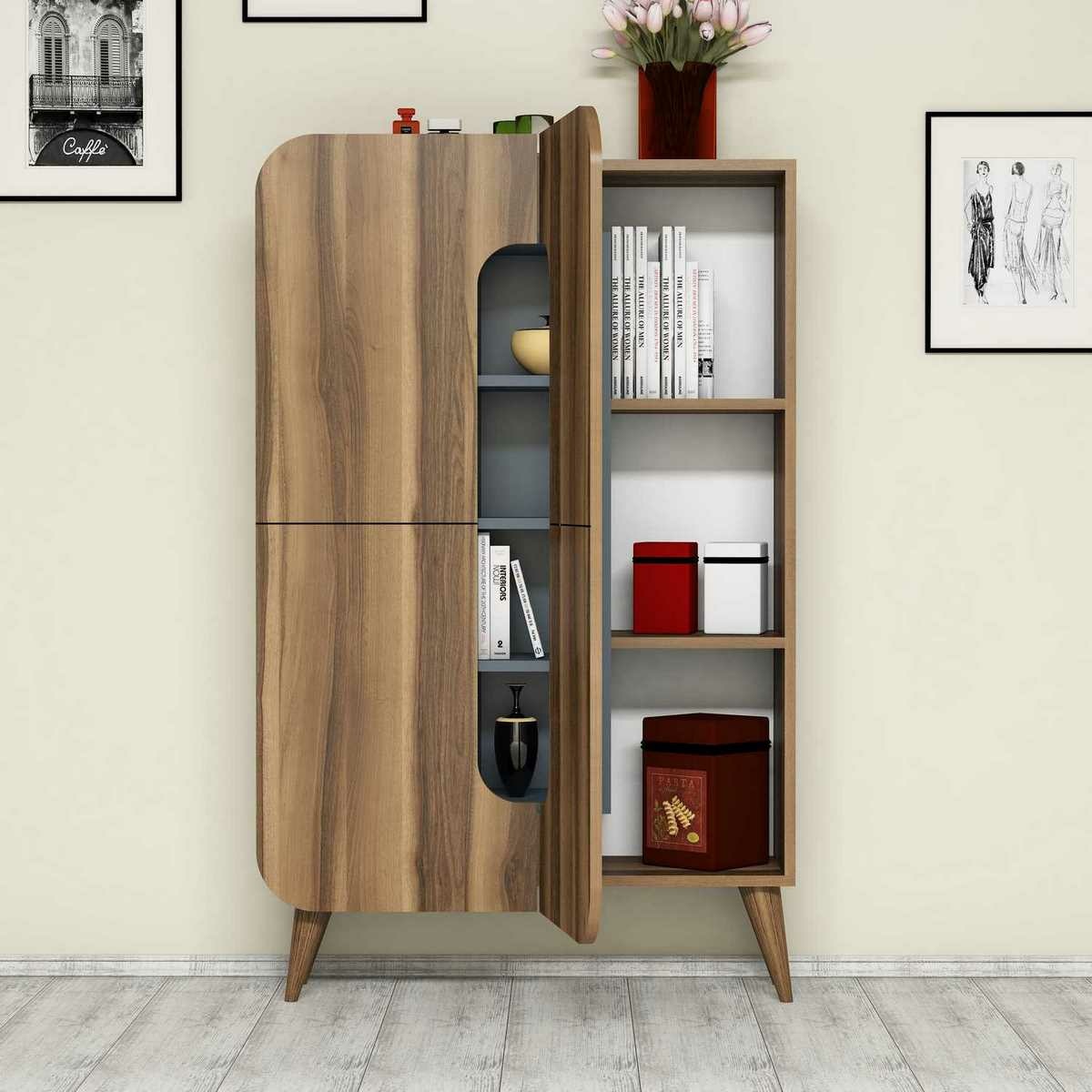 Skrinka Mine Walnut and Blue