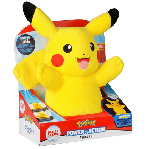 Pluș interactiv Pokémon Pikachu, 30 cm