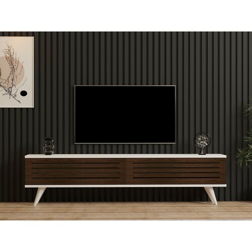 Televizní stolek Hill Walnut and White