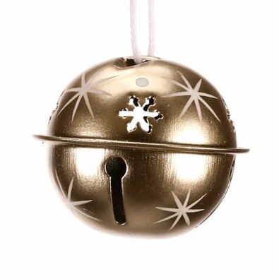 Zestaw wiszących świątecznych dzwoneczków, 6 szt., metal, śr. 4 cm