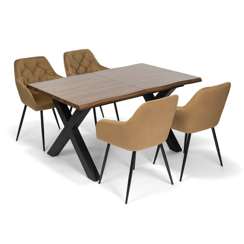 Scaune de sufragerie BOUDOIR, taupe, 2buc.