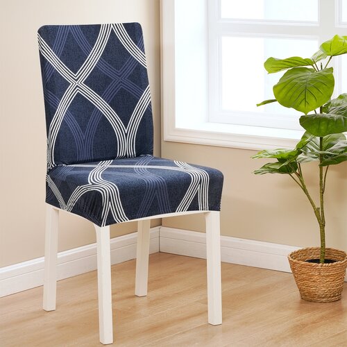 4Home Napínací potah na židli Elegant modrá ,45-50 cm, sada 2 ks